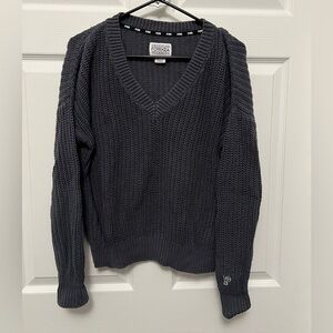 PINK Victoria's Secret Dark Gray V-Neck Sweater